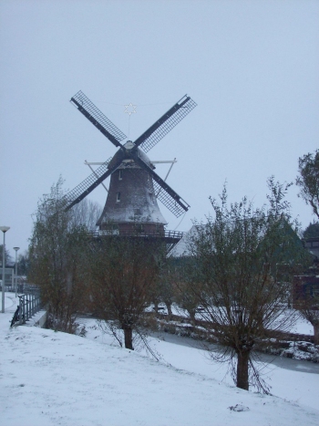 Amsterdam, Holland windmill still functioning pumping water from city