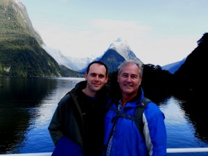 MitrePeakAtMilfordSound Andrew J. Wharton and Dave Clingman at Milford Sound, New Zealand