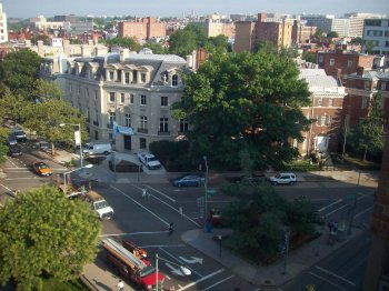 The Dupont Circle view from Richard's apartment
