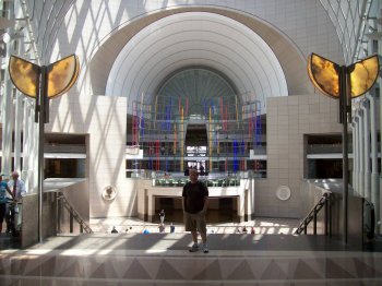 Dan Bold at the entrance to the Ronald Reagan Building and Convention Center, Washington, D.C.
