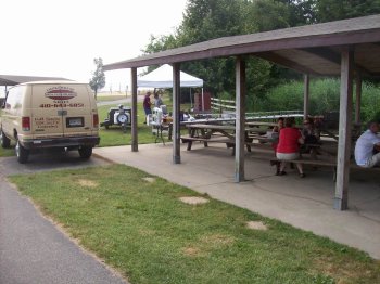 Shane and Dave's wedding pavilion at Sandy Point State Park, Maryland