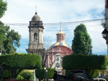 Downtown plaza Uruapan, Michoacan