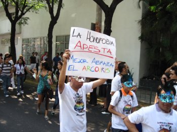 La Homofobia Apesta at GDL's Marcha de la Diversidad, June 19, 2010